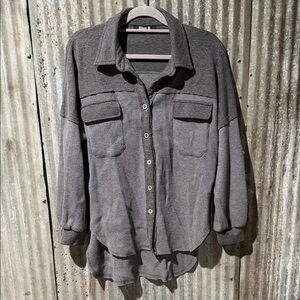 Blue B Gray Knit Top